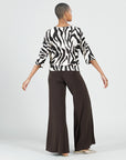 Cozy Knit - Side Tie Sweater Top - Zebra - Limited Sizes!
