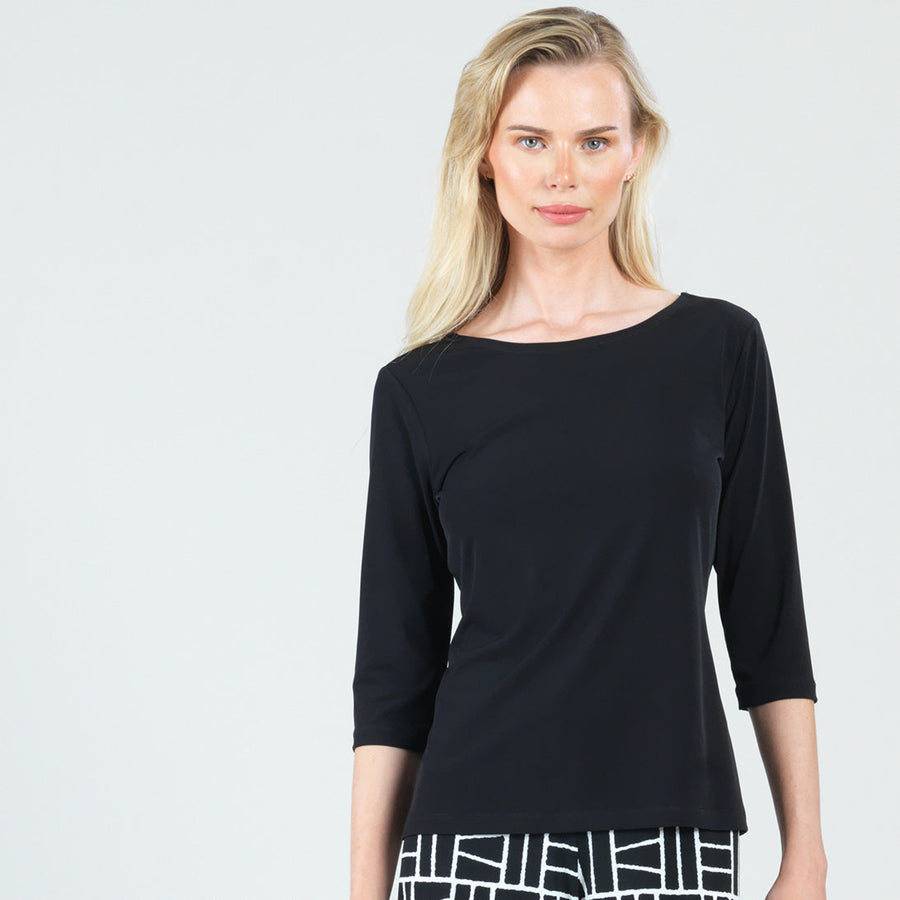 Reversible Twist Cut Out Top - Black