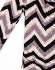 Cowl Neck Side Ruched Top - Chevron - Final Sale!