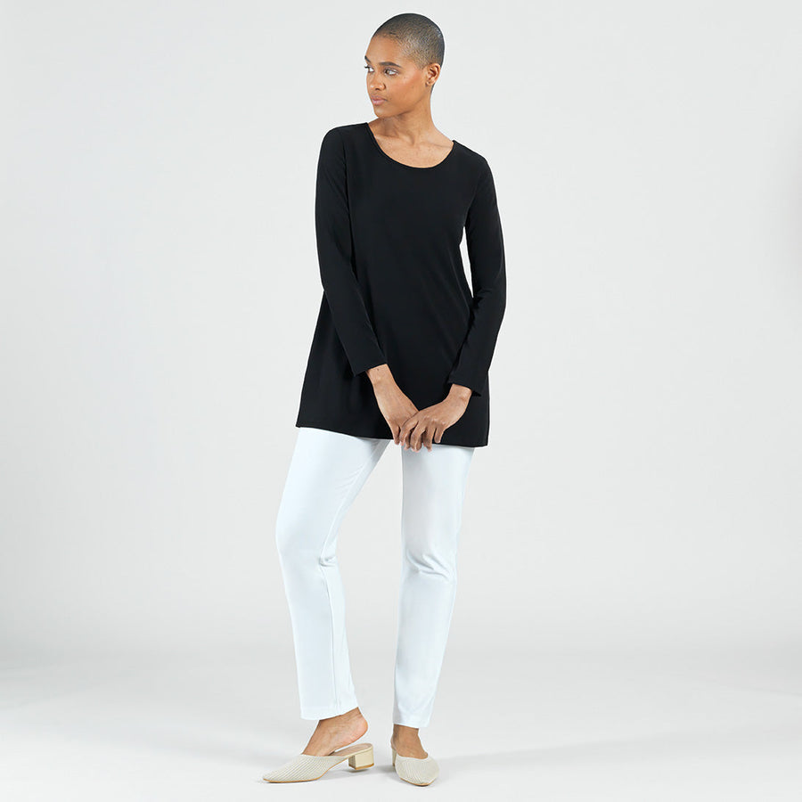 Signature Scoop Neck Tunic - Black