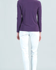 Signature Crew Neck Top - Plum - Final Sale