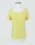 Back Keyhole Flounce Sleeve Top - Yellow - Final Sale!