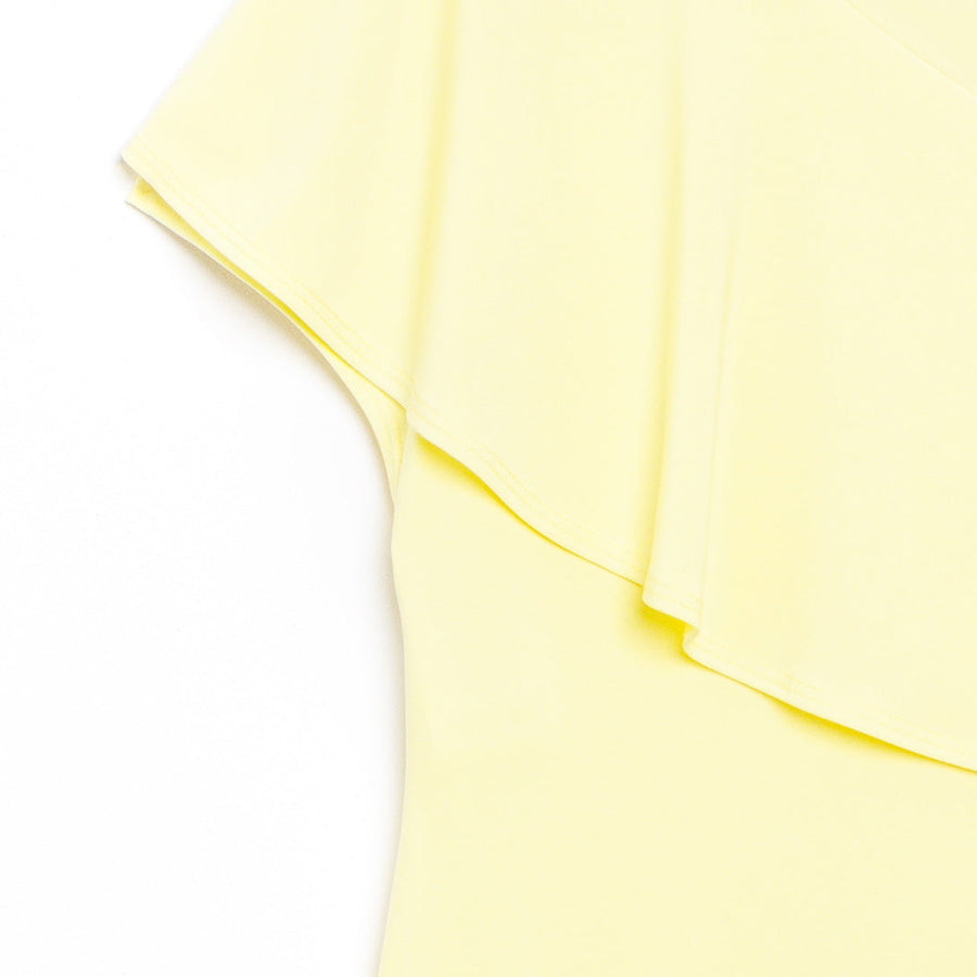 Ruffle Overlay Top - Yellow - Final Sale!