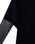 Dolman Sleeve Liquid Leather Cuff Top - Black - Final Sale!