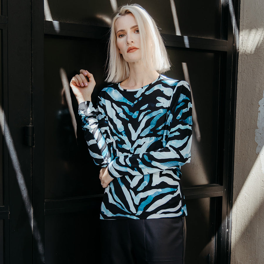 Dolman Sleeve Top - Geo Zebra - Limited Sizes!