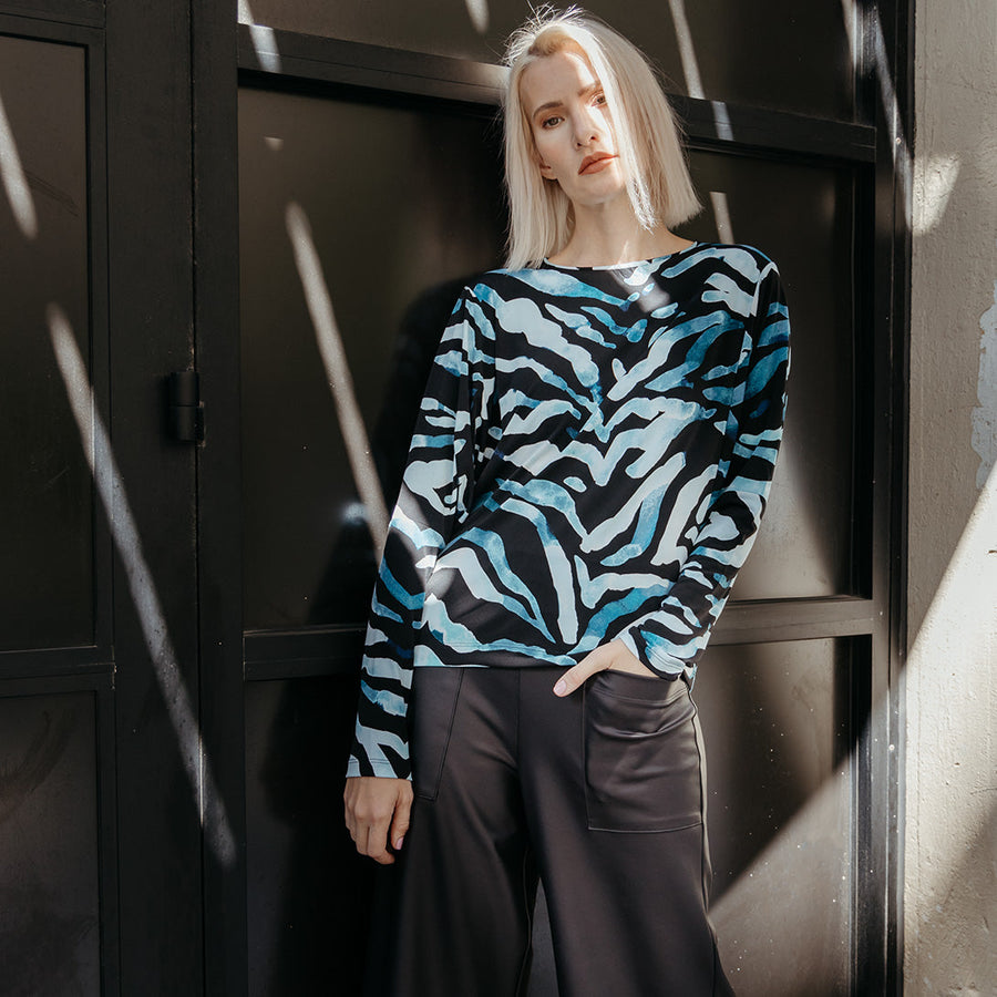 Dolman Sleeve Top - Geo Zebra - Limited Sizes!