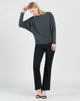 Waffle Knit - Dolman Sleeve Sweater Top - Smoke - Final Sale!
