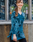 Cowl Neck Side Vent Tunic - Animal Paisley - Final Sale!