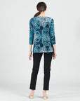 Cowl Neck Side Vent Tunic - Animal Paisley - Final Sale!