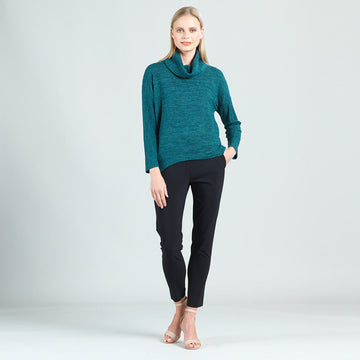 Soft Ribbed - Tipped Hem Sweater Top - Hunter Green - Final Sale!