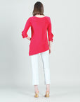 Flutter Cuff Angle Vent Tunic - Hot Pink - Limited Sizes - XS, S, M
