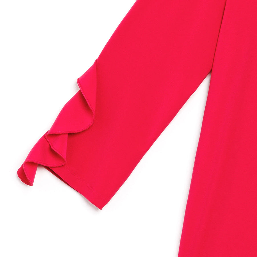 Flutter Cuff Angle Vent Tunic - Hot Pink - Limited Sizes - XS, S, M