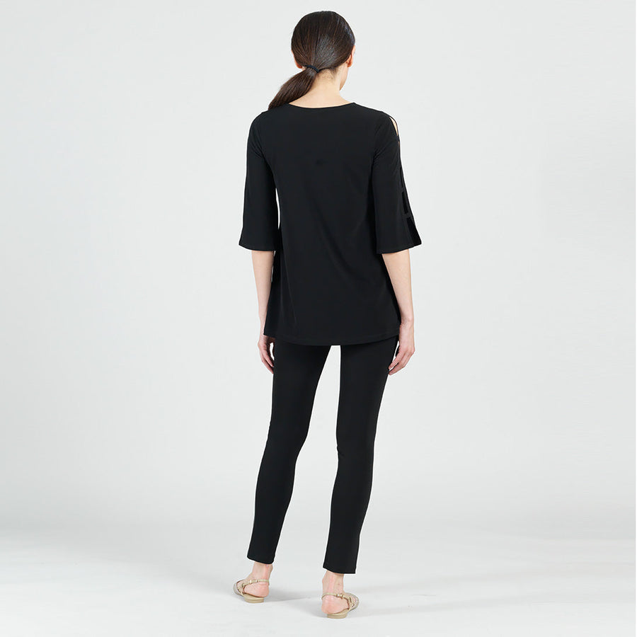 Ladder Sleeve Tunic - Black - Final Sale!