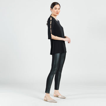 Ladder Sleeve Tunic - Black - Limited Sizes!