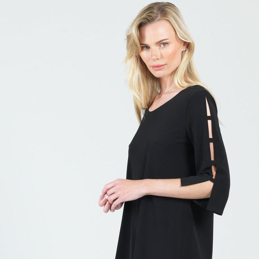 Ladder Sleeve Tunic - Black - Final Sale!